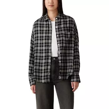 Женская фланелевая рубашка на пуговицах Levi's Henri, цвет Black And White