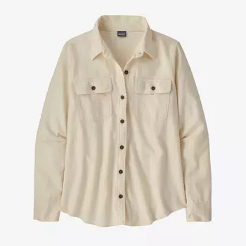 Женская фланелевая рубашка среднего веса из органического хлопка с длинными рукавами Fjord Patagonia, цвет Undyed Natural