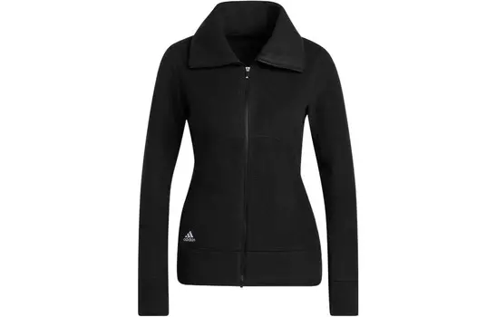 Женская флисовая куртка черного цвета Adidas