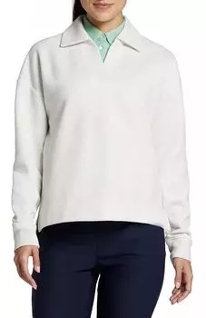 Женская флисовая рубашка-поло для гольфа Walter Hagen Johnny Collar, белый