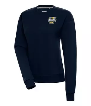 Женская флисовая толстовка Antigua NCAA Michigan Wolverines 2023 National Champions Victory Crew, синий