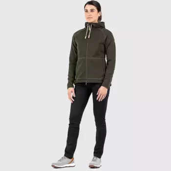 Женская флисовая толстовка Fjallraven Ovik, цвет Deep Forest