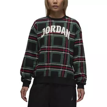 Женская флисовая толстовка с круглым вырезом JORDAN Brooklyn, Canyon Green/Sail White