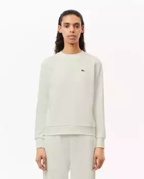 Женская флисовая толстовка с круглым вырезом Lacoste, белый