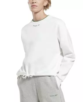 Женская флисовая толстовка с круглым вырезом Reebok, белый