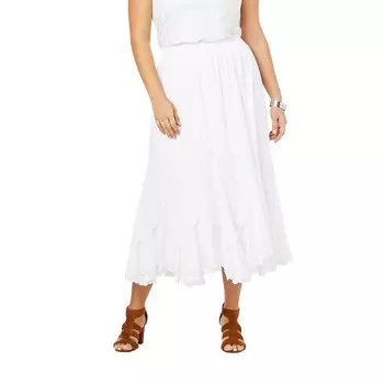 Женская французская юбка больших размеров Roaman Roaman's, белый