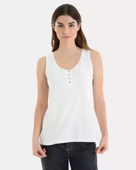 Женская футболка 100% хлопок без рукавов Massana, белый