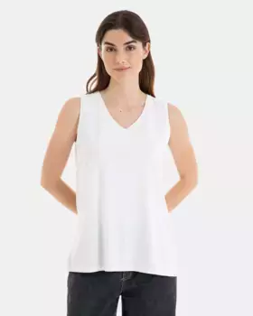 Женская футболка 100% хлопок без рукавов Massana, белый