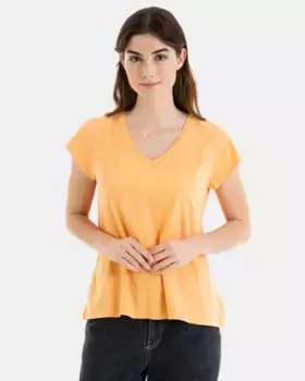 Женская футболка 100% хлопок с коротким рукавом Massana, оранжевый