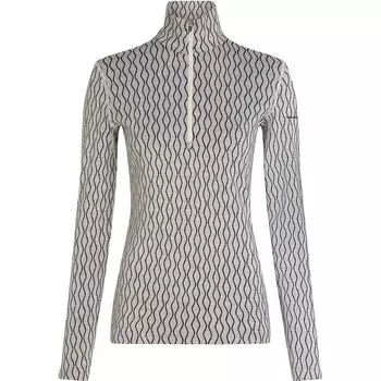 Женская футболка 260 Vertex с длинным рукавом и полумолнией для катания на лыжах Icebreaker, белый