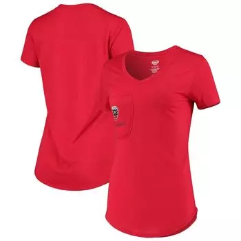 Женская футболка 5th & Ocean от New Era Red DC United Athletic Baby Jersey с v-образным вырезом, SS New Era
