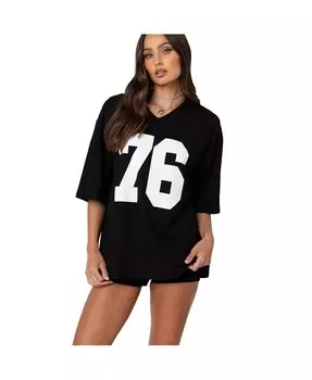 Женская футболка 76 Over d Edikted, черный