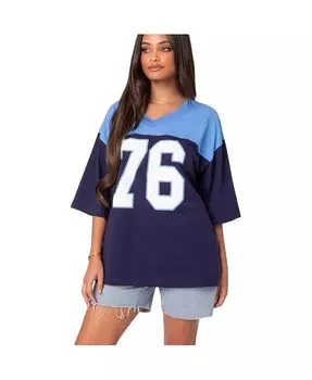 Женская футболка 76 Over d Edikted, синий