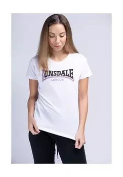 Женская футболка ACHNAVAST LONSDALE, цвет White/black/lilac