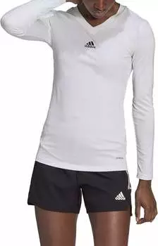 Женская футболка Adidas Team Base с длинным рукавом, белый