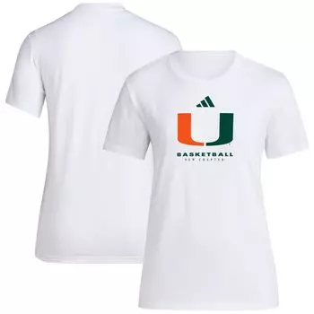 Женская футболка adidas White Miami Hurricanes Bench adidas