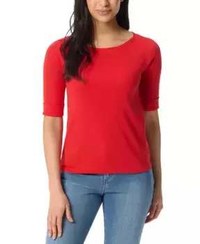 Женская футболка Alanis с лодочкой и рукавом 3/4 Gloria Vanderbilt, красный