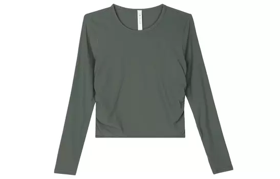 Женская футболка All It Takes Ribbed Nulu Lululemon, Slate Brown/Slate Brown