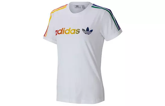 Женская футболка All-match Rainbow, белая Adidas Originals