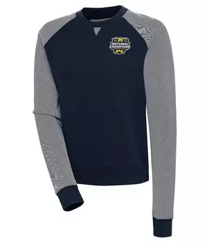 Женская футболка Antigua NCAA Michigan Wolverines 2023 National Champions Flyer Bunker, синий