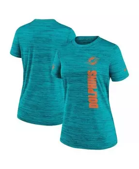 Женская футболка Aqua Miami Dolphins Velocity Performance Nike, синий