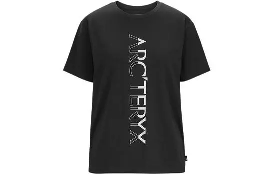 Футболка женская Arcteryx с двухцветным логотипом, черный