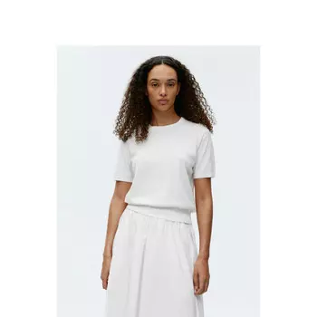 Женская футболка Arket из чистого хлопка с короткими рукавами, белый