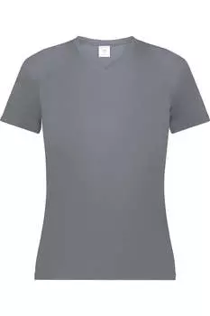 Женская футболка Augusta Sportswear Attain Wicking с V-образным вырезом, цвет graphite