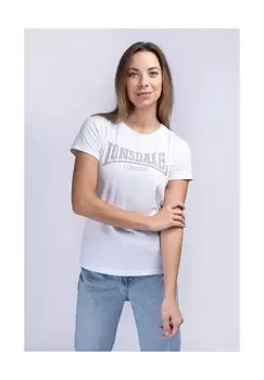 Женская футболка БЕКАН LONSDALE, бело-черный