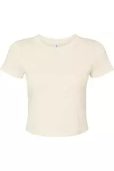 Женская футболка BELLA + CANVAS с микро-рубчиком для малышей, цвет solid natural blend