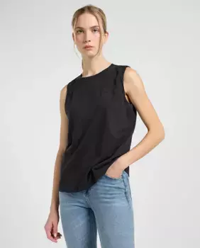 Женская футболка без рукавов прямого кроя Lee, черный