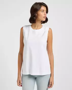 Женская футболка без рукавов прямого кроя Lee, белый