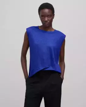 Женская футболка без рукавов с круглым вырезом IKKS, синий