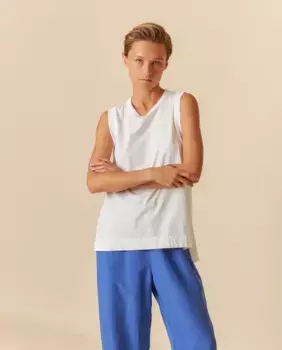 Женская футболка без рукавов с круглым вырезом Indi & Cold, белый