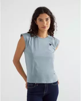 Женская футболка без рукавов с круглым вырезом Silbon, зеленый