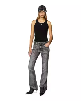 Женская футболка без рукавов с логотипом Diesel, черный