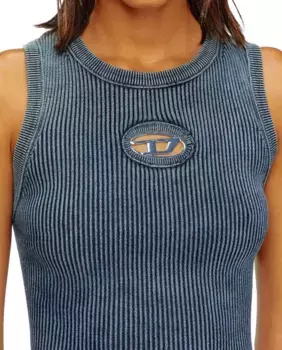 Женская футболка без рукавов с логотипом Diesel, синий