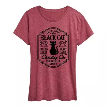 Женская футболка Black Cat Candy Co на Хэллоуин Licensed Character, цвет Dark Red