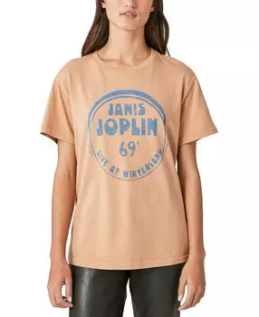 Женская футболка бойфренда janis piece of my heart Lucky Brand