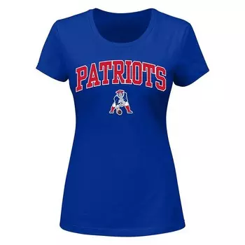 Женская футболка больших размеров с логотипом Fanatics Royal New England Patriots, цвет Pat Blue