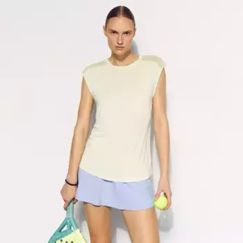 Женская футболка Boomerang с коротким рукавом и сеткой из сетки, цвет 586 Lima