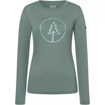 Женская футболка Bubble Tree с длинным рукавом Super.Natural, зеленый
