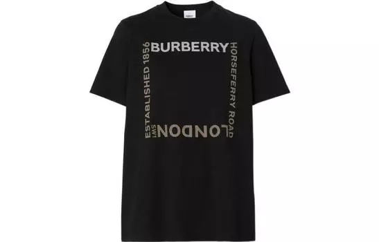 Женская футболка Burberry, цвет Black