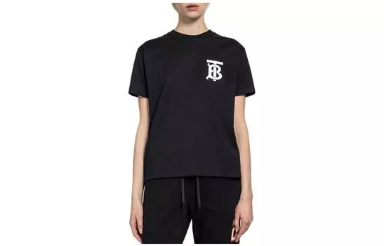 Женская футболка Burberry, цвет Black