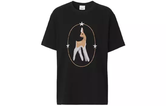 Женская футболка Burberry, цвет Black
