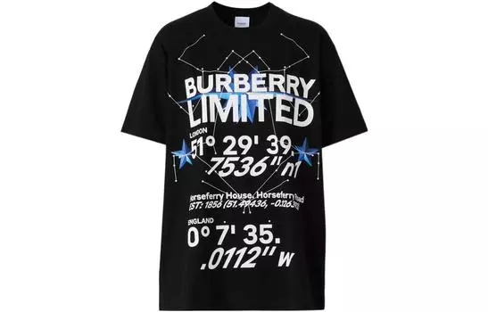 Женская футболка Burberry, цвет Black