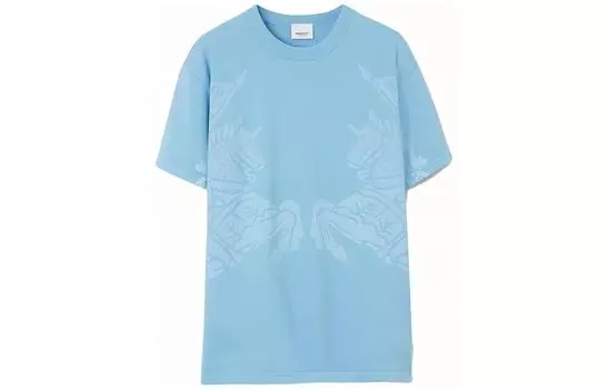 Женская футболка Burberry, цвет Cold denim blue