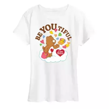 Женская футболка Care Bears с принтом "Будь собой прекрасной" Licensed Character, белый