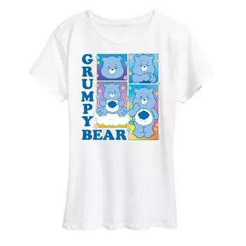 Женская футболка Care Bears с принтом Grumpy Bear в клетку Licensed Character, белый