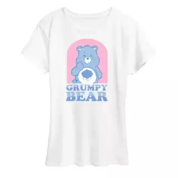 Женская футболка Care Bears с рисунком пастельного Grumpy Bear Licensed Character, белый